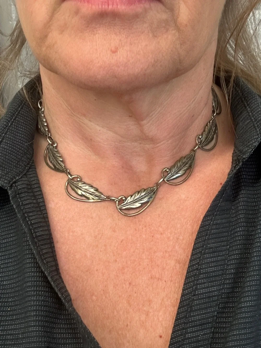 440518 925 Leaf Necklace 26.5 g - Picture 2 of 4